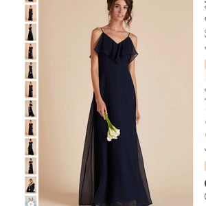 Birdy Grey Bridesmaid “Jane Convertible” Dress | Chiffon Navy  - Size Small